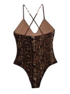 Leah Shlaer Swimwear - The Classic Colette Bodysuit Python/gloss Nude
