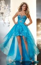 Panoply - 14618 Sequined Sweetheart High Low Dress