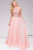 Jovani - Chiffon Halter Neck Prom Dress 49499