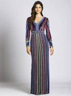 Lara Dresses - 33541 Multi-colored V-neck Column Dress
