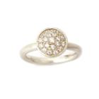 Ashley Schenkein Jewelry - Pave Diamond Dome Ring Gold