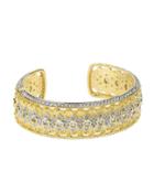 Jarin K Jewelry - Gold Plated Oval Cz Narrow Cuff