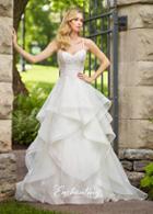 Enchanting By Mon Cheri - 118156 Beaded Organza Wedding Gown