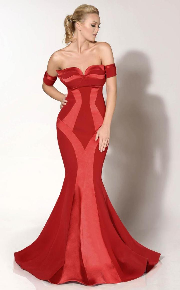 Mnm Couture - 2276 Off-shoulder Structured Mermaid Gown
