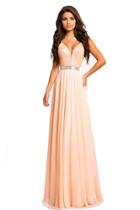Johnathan Kayne - 8050 Sequined Plunging Chiffon Gown