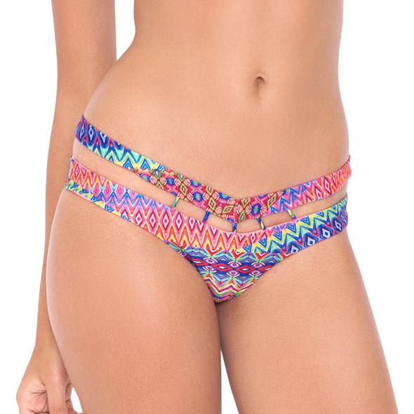 Luli Fama - L473540 Strapped Band Skimpy Bottom In Multicolor
