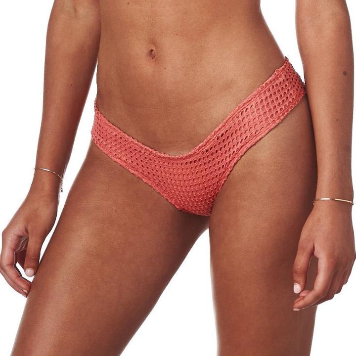 Montce Swim - Coral Crochet Nu-micro Bikini Bottom