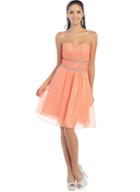 May Queen - Strapless Ruched Sweetheart A-line Dress