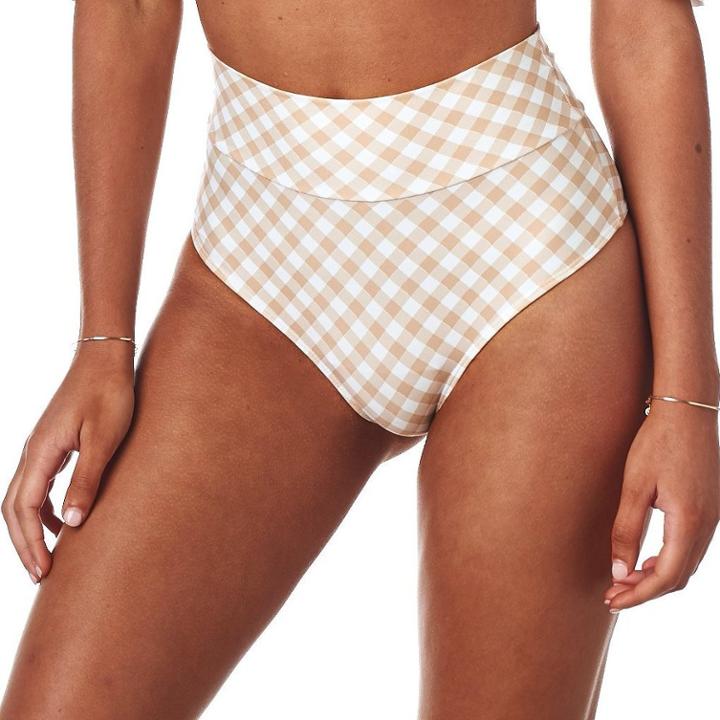 Montce Swim - Spring Gingham Added Coverage High Rise Bottom