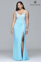 Faviana - 9393 Long Fit And Flare Sweetheart Neckline With Beaded Applique