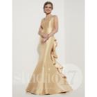 Studio 17 - Luminous Ruffled Panel Mikado Trumpet Gown 12605