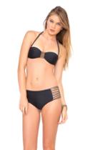 Luli Fama - Verano De Rumba Multi Strings Highwaist Bottom In Black (l401339)