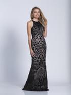 Dave & Johnny - A6450 Sleeveless Halter Sheath Dress