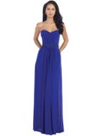 May Queen - Strapless Ruched Bodice Chiffon Long Dress