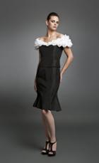 Daymor Couture - Ruffled Off-shoulder Cocktail Dress 233