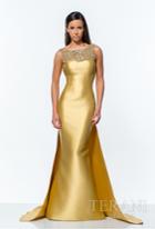 Terani Evening - Bejeweled Bateau Neck Trumpet Gown 151e0297b