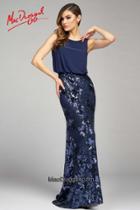 Mac Duggal Couture - 80660 High Neck Gown In Midnight Blue