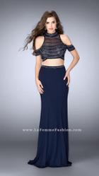 Gigi - Embellished Off-shoulder Long Evening Gown With Train 24053