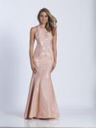 Dave & Johnny - 3424 Sleek Halter Mermaid Dress