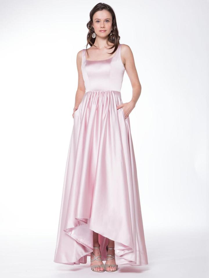 Colors Dress - 1730 High Low Square Neck A-line Dress