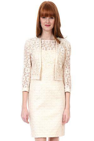 Kay Unger - Vintage Lace Jacket In Cream Multi