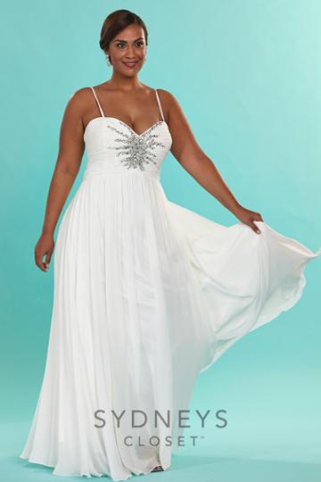 Sydney's Closet - Sc5071 Dress In Diamond White