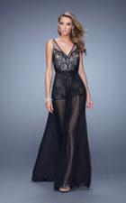 La Femme - 21333 Lace Illusion Overlay Gown