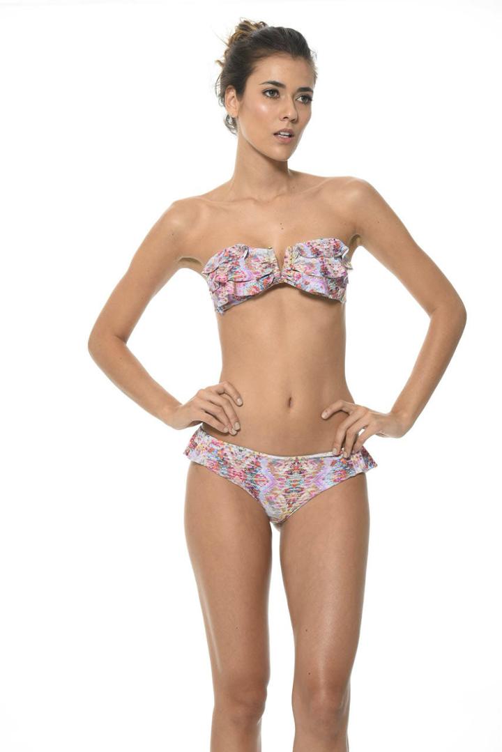 2017 Malai Swimwear - Watered Chevron Bandeau Top T00252