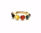Tresor Collection - Multicolor Tourmaline Gemstone Stackable Ring Bands In 18k Yellow Gold