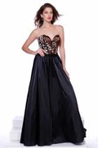 Strapless Sweetheart Corset Long Dress With Leopard Print And Boning On Bodice