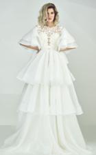 Mnm Couture - Layered Lace Ruffled Long Gown G0689