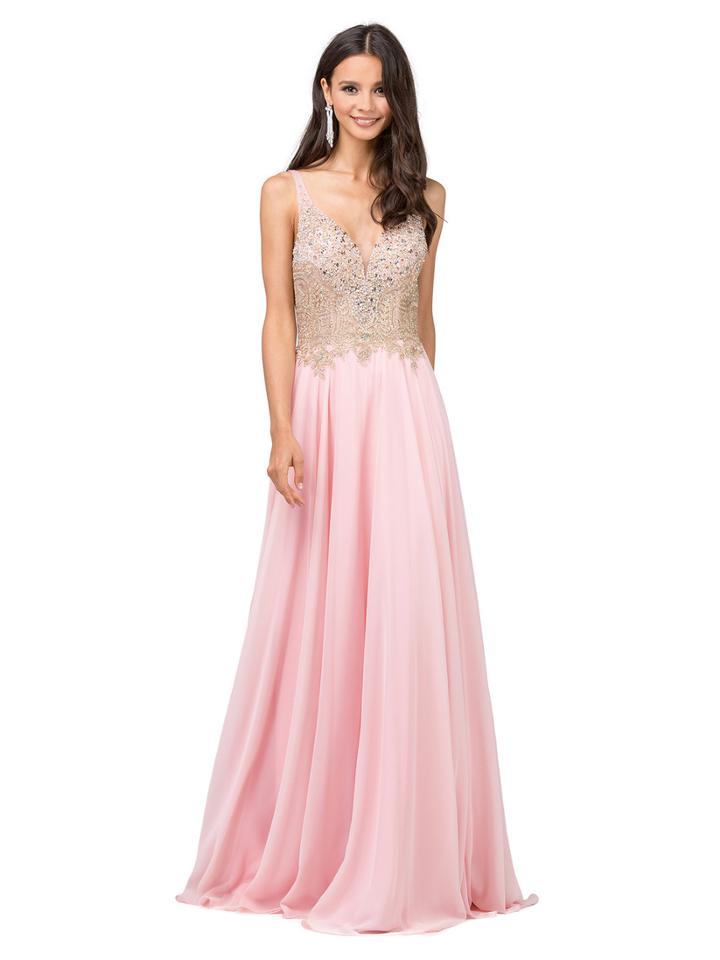 Dancing Queen - Beaded Plunging Sweetheart Chiffon Evening Dress