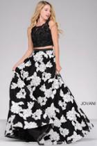Jovani - Embroidered Two-piece A-line Prom Dress 47746