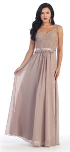 Stunning Jeweled Sweetheart Neck Chiffon A-line Dress