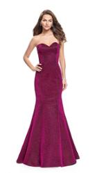 La Femme - 25811 Strapless Sweetheart Glitter Mikado Mermaid Gown