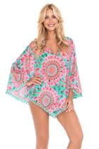 Luli Fama - Dream Catcher Pom Pom Poncho In Multicolor (l472831)