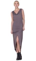 Again Collection - Ellen Super Soft Cowl Neck Dress L
