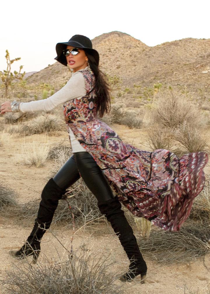 Johanne Beck - Maxi Tiered Wrap Dress