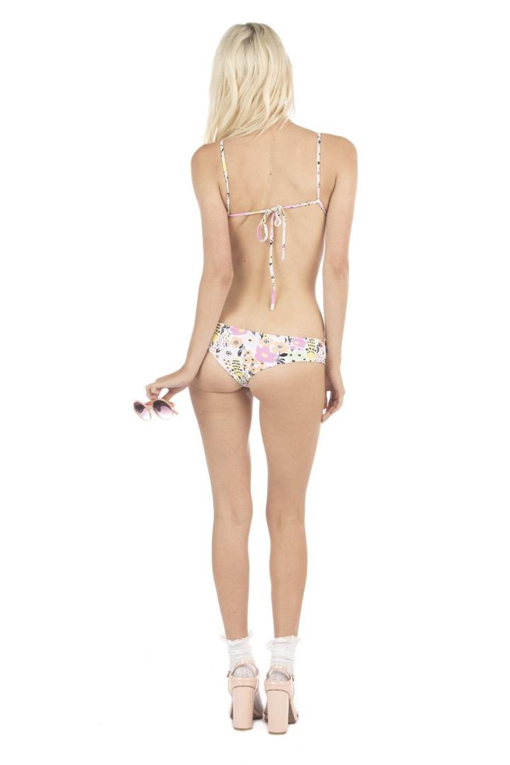 Lolli Swimwear - Buttercup Bottom In Springtime Nudie Stripes