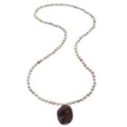 Heather Hawkins - Rockabye Drusy Necklace In White Howlite