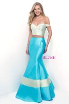 Blush - Off The Shoulder Mikado Mermaid Dress 11313