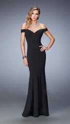 La Femme - 22527 Embellished Jersey Sheath Dress