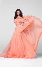Tarik Ediz - Beaded Off The Shoulder A-line Dress 50064
