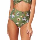 Montce Swim - Plants On Green High Rise Bikini Bottom
