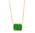 Logan Hollowell - Crown Bezel Emerald Cut Emerald Pendant