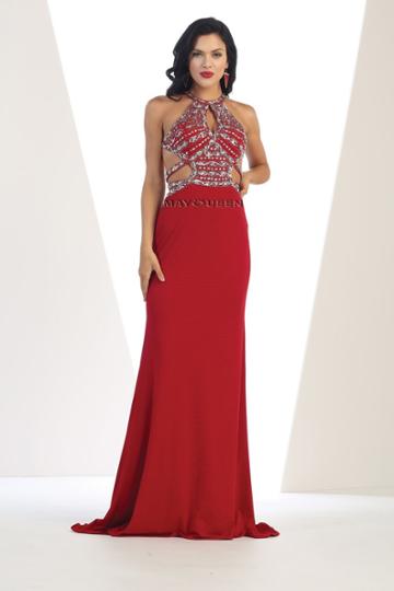 Seductive Crisscrossed Jeweled Sheath Gown