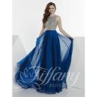 Tiffany Designs - Glittering Sleeveless A Line Silhouette Long Gown 16083
