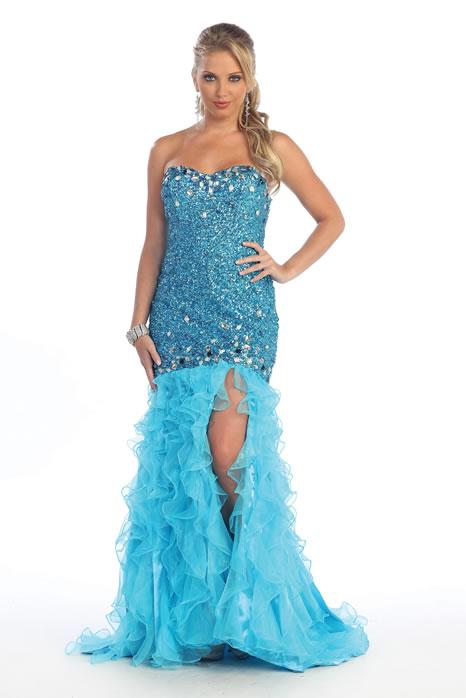 Beaded Strapless Sweetheart Mermaid Gown