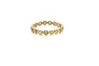 Tresor Collection - Rose Cut Organic Diamond Ring Band In 18k Yellow Gold