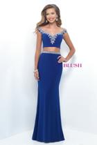 Blush - Bateau Neck Jersey Sheath Dress 11306